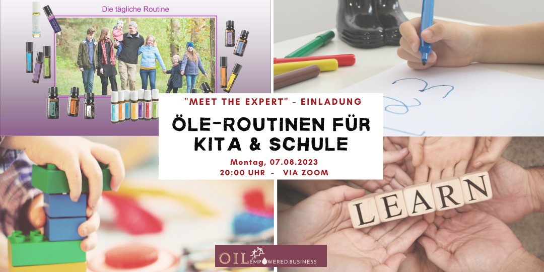 Meet the expert August - Öl-Routinen für Kita und Schule